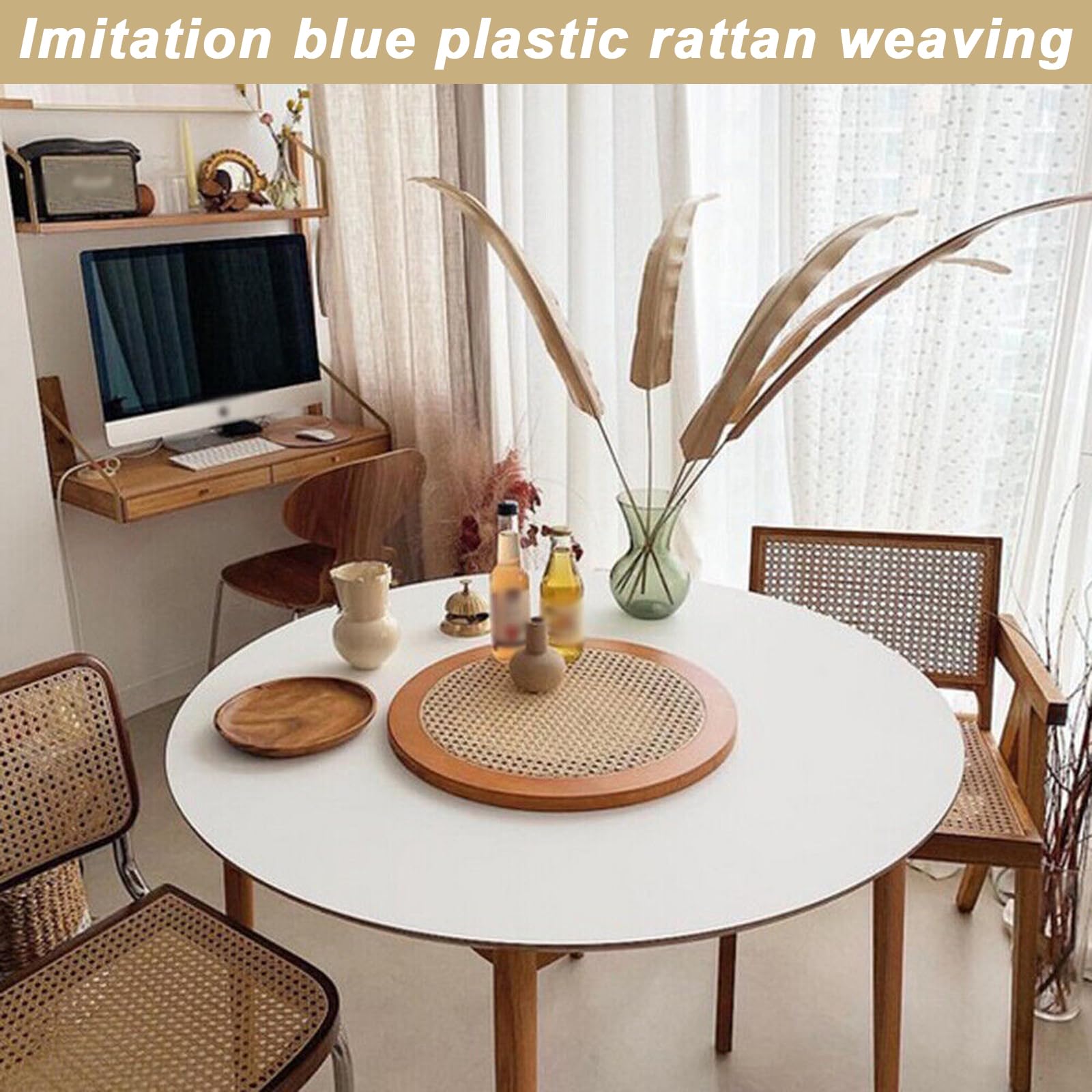 Wiener Geflecht Meterware, Rattan Gurtband Schimmelfest, Geflecht-Netz-Rolle für Möbel, Stühle, Schränke (40x100cm)