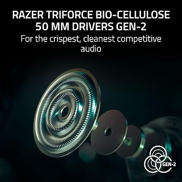 Razer BlackShark V3 Pro Wireless ANC Gaming Headset for PC: Full Band Mic - 50mm Drivers - 2.4 GHz, Bluetooth, USB, 3.5mm - Works with Mac, PS5, Nintendo Switch, Smartphone - Counter-Strike 2 Edition
