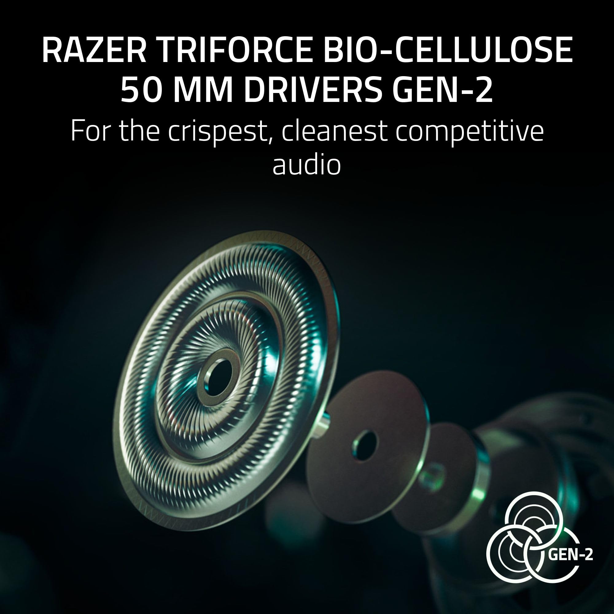 Razer BlackShark V3 Pro Wireless ANC Gaming Headset for PC: Full Band Mic - 50mm Drivers - 2.4 GHz, Bluetooth, USB, 3.5mm - Works with Mac, PS5, Nintendo Switch, Smartphone - Counter-Strike 2 Edition