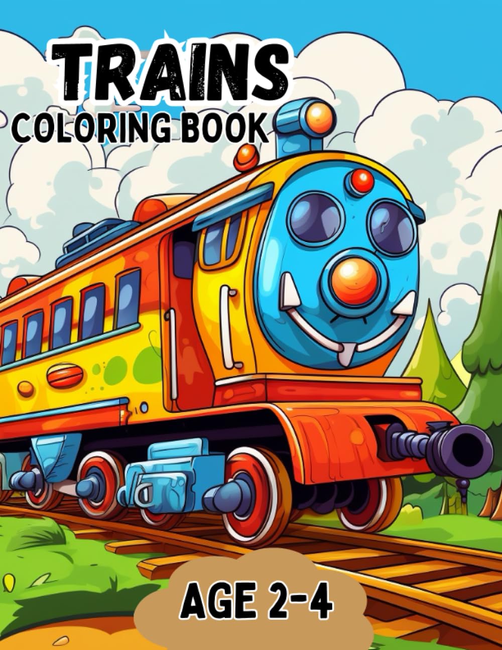 Trains Coloring Book for Toddlers from 2 to 4 Years: All Aboard for This Adventure