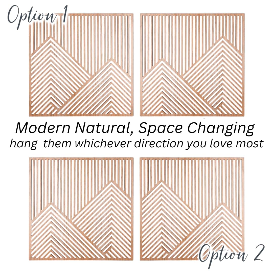 SKYVILLA Wooden Extra Large Wall Panels for Wall Decor | Laser Cut Wooden Wall Hanging for Interior Decoration | Wall Art for Living Room Bedroom and Office Decoration | Modern Home Decor Accent 1