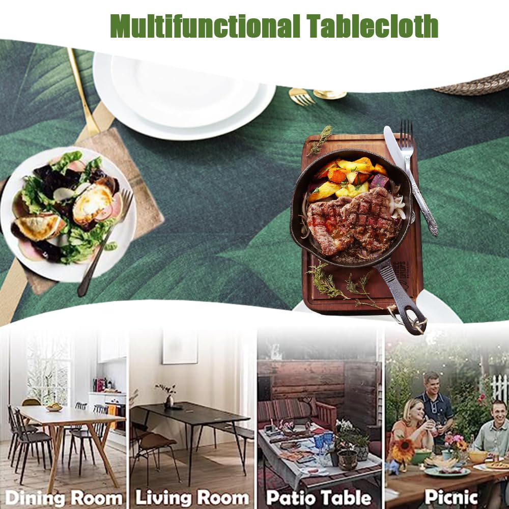 Mateju Tovaglia Piazza Lavabile, Tovaglia Antimacchia, 3D Stampa Tovaglia, Durevole Poliestere Tovaglie per Protezione Tavolo, per Ristorante, Partito (90x90cm, Impianto B