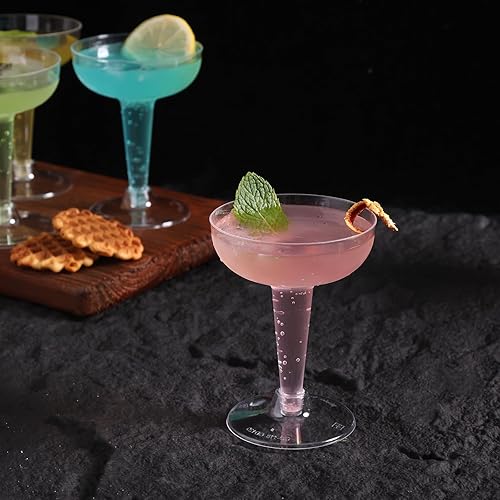Miniatura 3 de Vasos de Margarita de plástico desechables de acrílico, paquete de 30 copas de champán de plástico, copas de champán de 5 onzas, vasos de mimosa