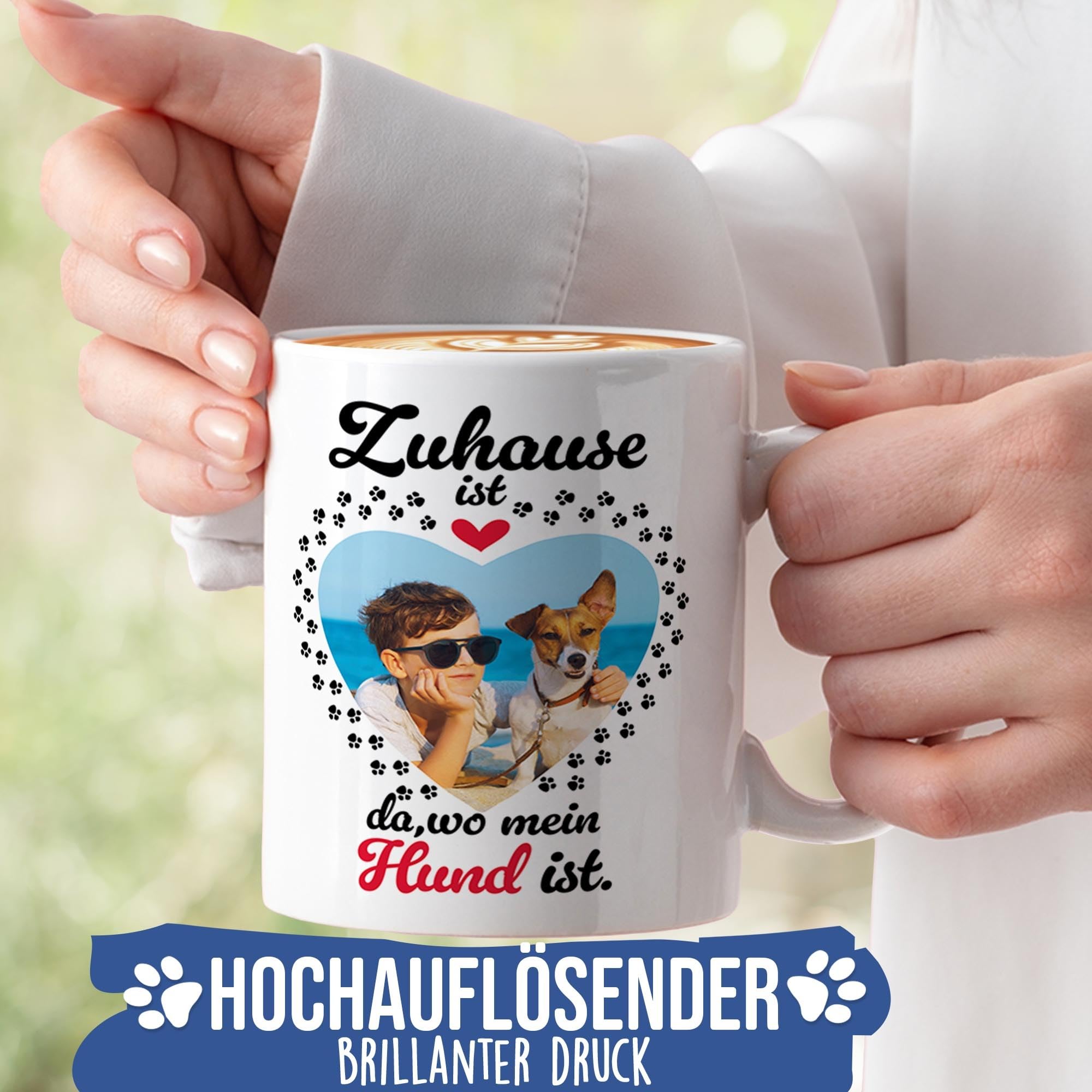 Personalisiert Hunde-Tasse „Allerbester Hundeopa“ – 300 Ml, Keramik, Mit Eigenem Foto