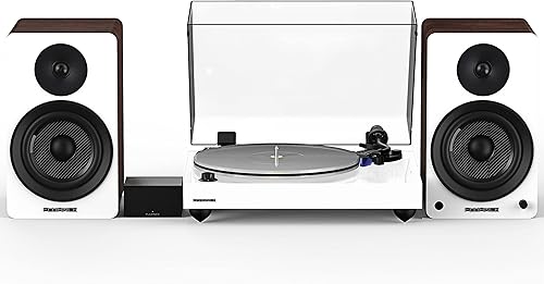 Miniatura 10 de Fluance Reference RT85 Tocadiscos de vinilo de alta fidelidad (blanco), Preamplificador de fono PA10, Ai61 Powered 6.5" Librero Altavoces (Lucky