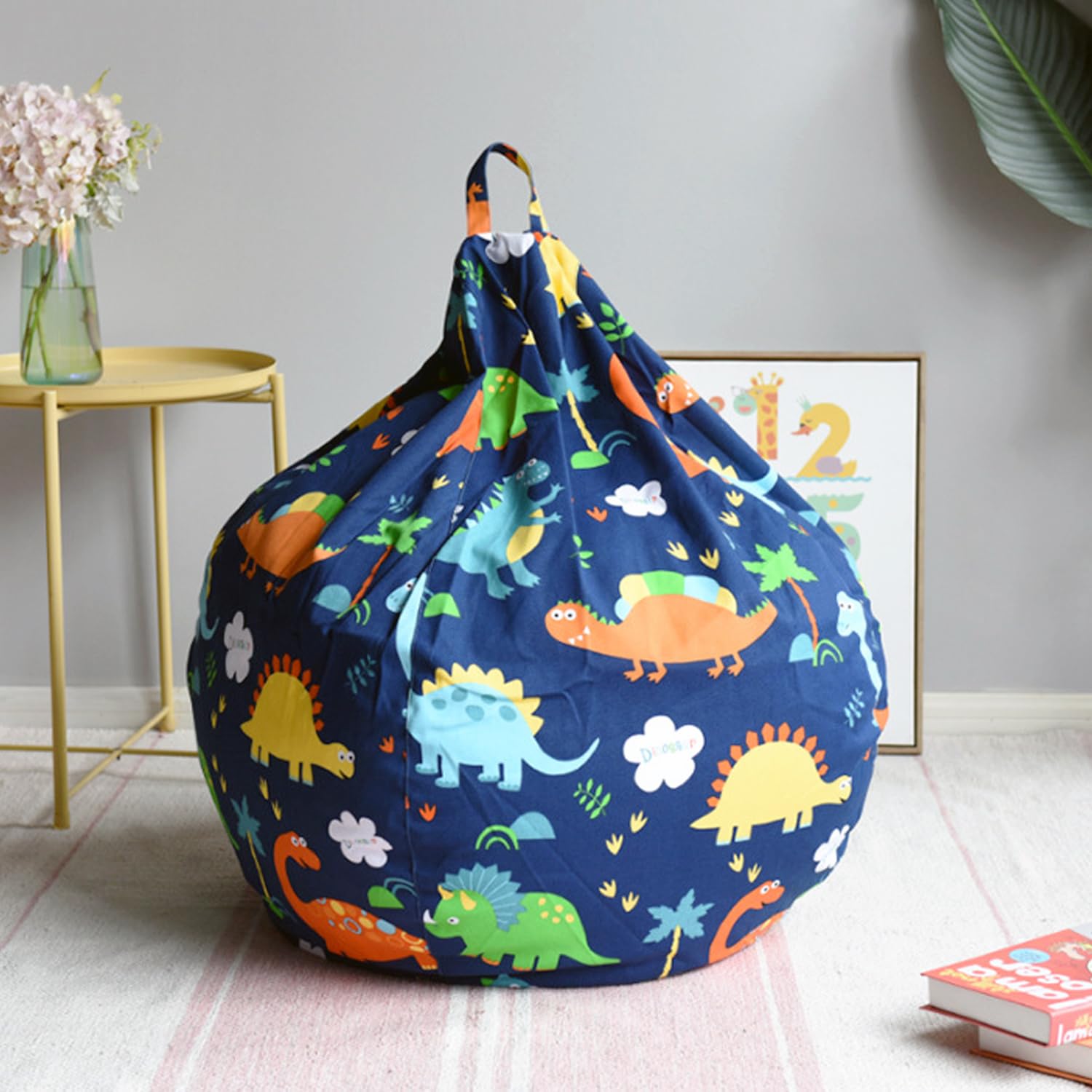 Borsa portaoggetti per bambini, comoda e morbida, pieghevole, giocattoli con cerniera, borsa portaoggetti in tela