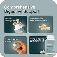 Vista 6 de Houston Enzymes TriEnza - Suplemento enzimático digestivo para gluten, caseína, soja, proteínas, carbohidratos, grasas y polifenoles, enzimas