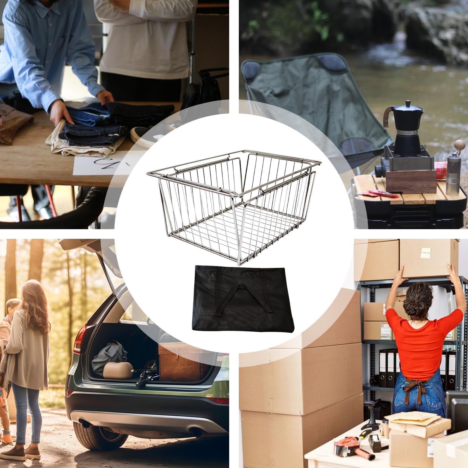 Cesta de drenaje plegable, estante de secado que ahorra espacio, almacenamiento de lavado de verduras, ideal para espacios de trabajo y camping