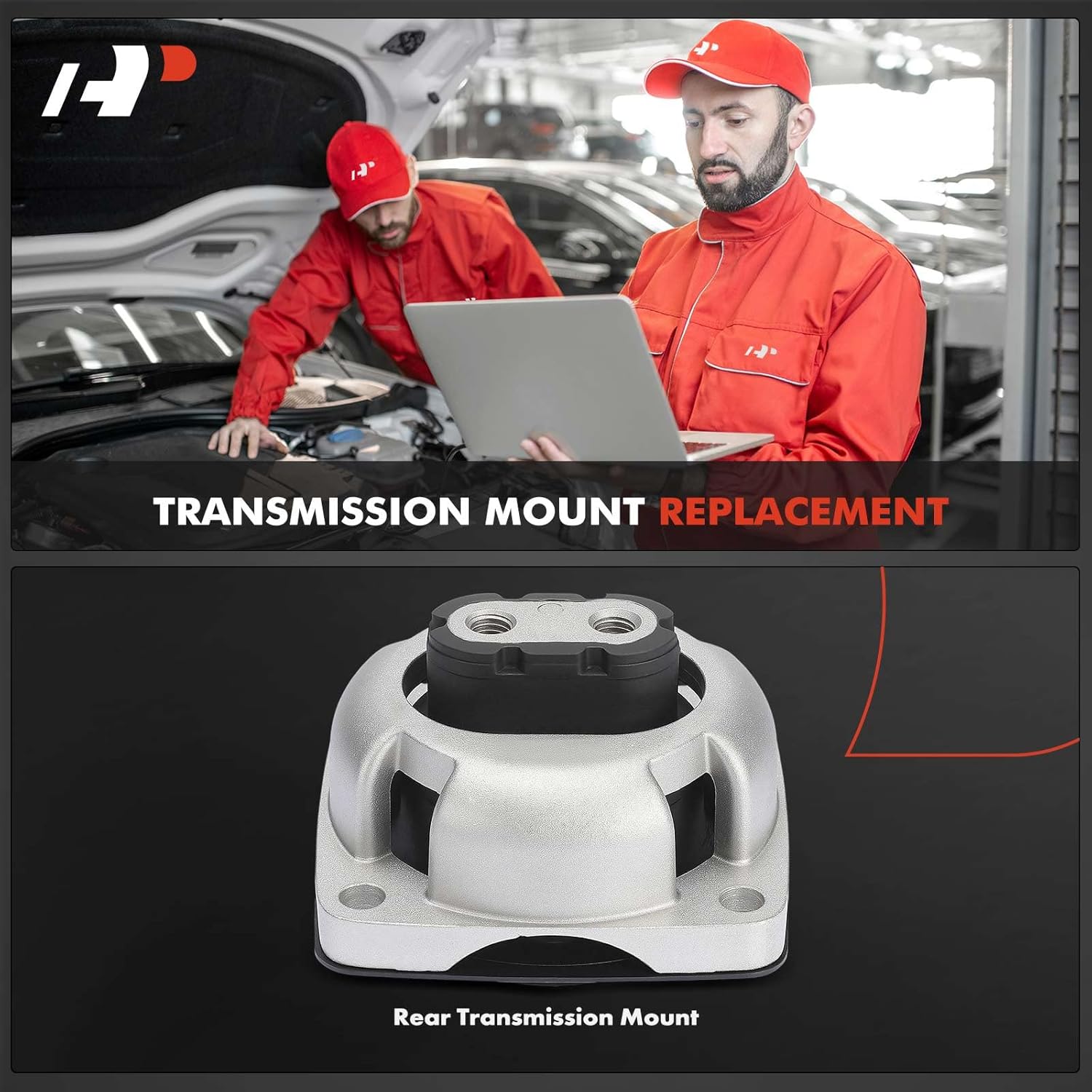 A-Premium Rear Transmission Mount Compatible with Mercedes-Benz ML63 AMG 2007-2011, ML350 2006-2011, ML320 2007-2009, R63 AMG 2007, Automatic Transmission, Driver or Passenger Side