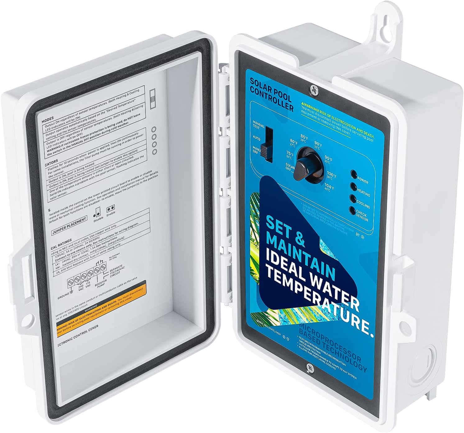 Replacement for Hayward Goldline GL-235 AquaSolar Pool Solar Differential Temperature Controller Solar Pool Control for Pool, Spa & Hot Tub 12/24VAC and 120/240VAC Output