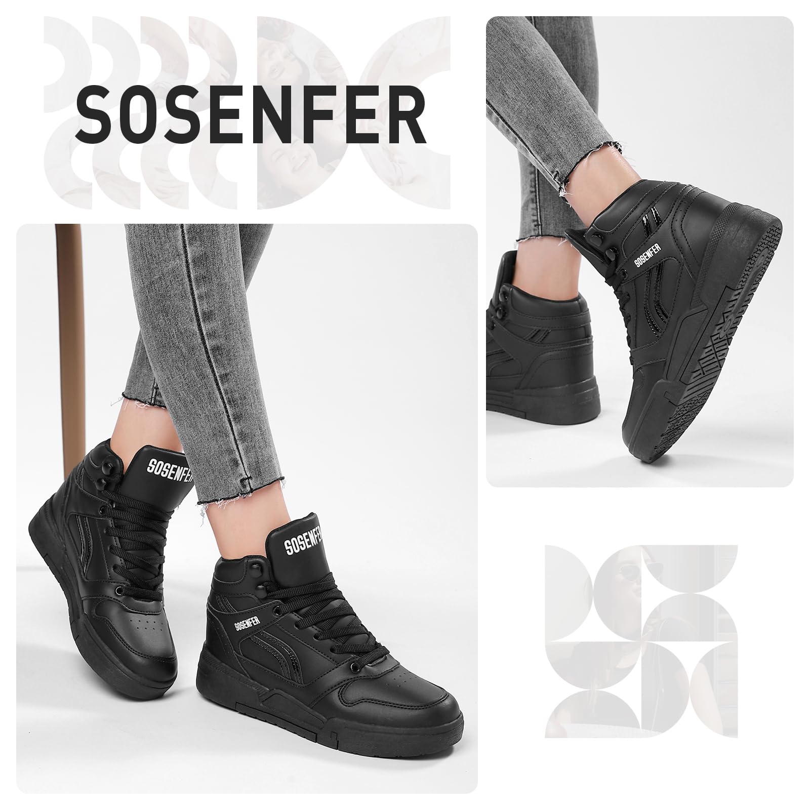 KOWAYI Sneakers Zeppa Donna Casual,Scarpe da Ginnastica con Zeppa Tacco 7CM Sneakers Platform Basse Sportive Fitness Scarpe da Donna Wedges Passeggio
