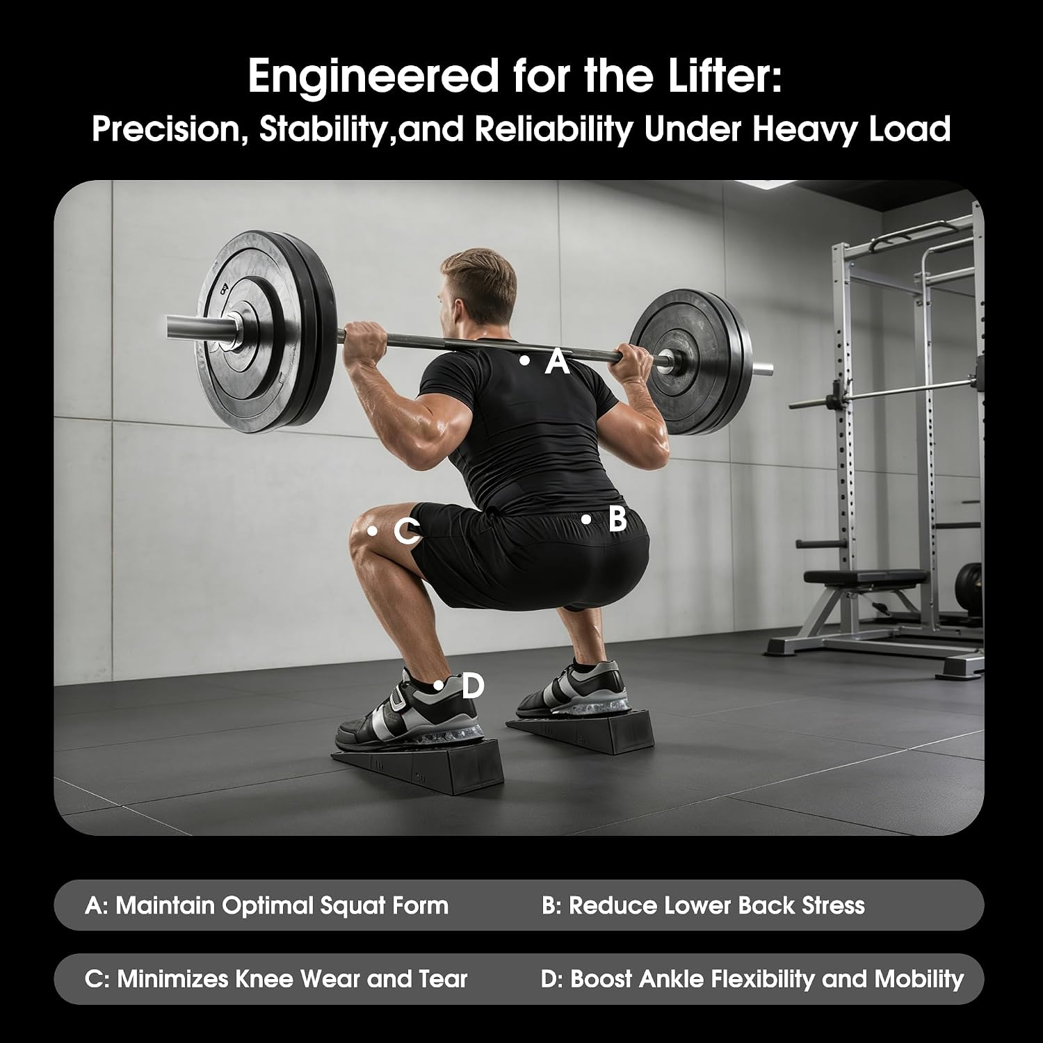 Squat Wedge Block For Deeper Squat: 2200LBS Capacity with Guide & Carry Bag image 5
