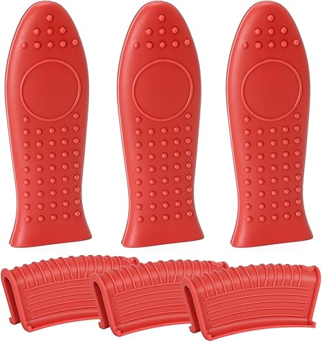 Joyhalo joyhalo - Juego de 6 fundas para mango de sartén de hierro fundido, resistentes al calor, fundas de mango de sartén de hierro fundido,