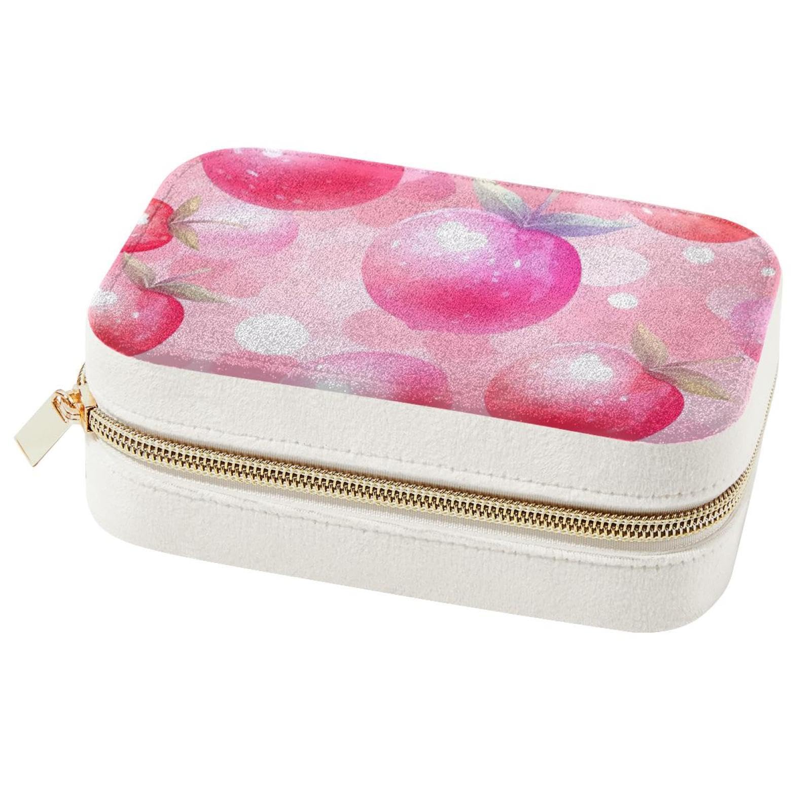Boîte à bijoux élégante à motif fruits, cadeau idéal pour filles