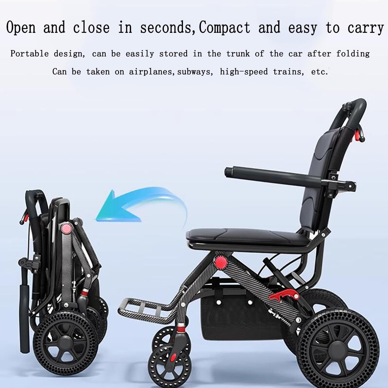 ICEMOB Carrellino per Anziani,Carrello Pieghevole Portatile,Cuscino Ergonomico per Il Sedile,Deambulatore con Seduta,Ampio Cestino Portaoggetti,Supporta Fino A 220 Libbre