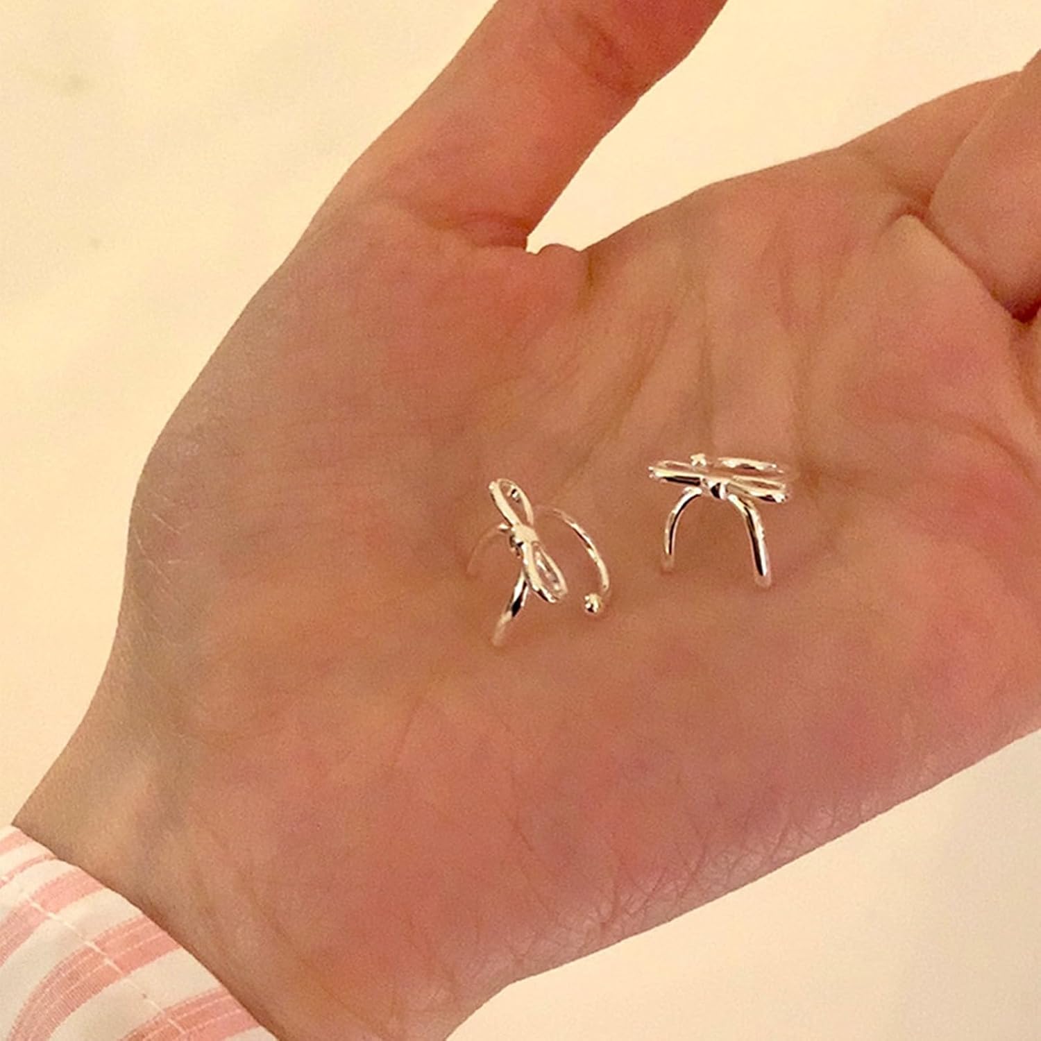 Ear Cuff Earrings for Women Non Pierced Gold Silver Tone Clip On Cartilage Earrings Cuffs Butterfly Simple Jewelry