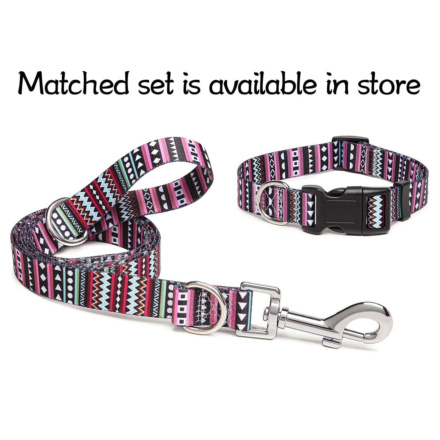 Adjustable Dog Collar with Patterns, Ultra Comfy Soft Nylon Breathable Pet Collar for Small Medium Large Dogs (L, Floral Orange) — view 59