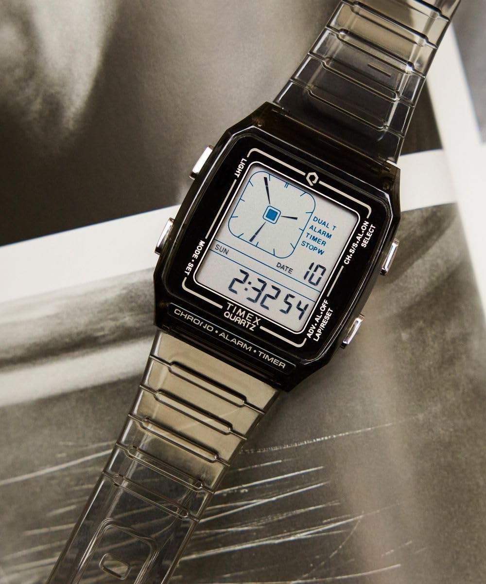 Timex Unisex Digital Uhr Lca mit Kunststoffarmband