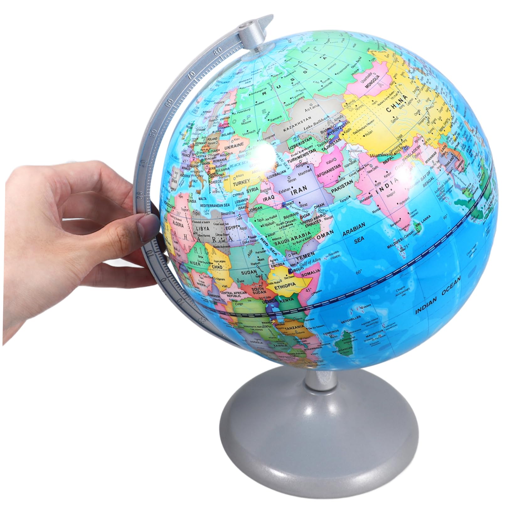 Globo Terráqueo de Mesa 20cm de Hierro para Niños y Estudiantes