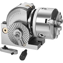 Dividing Head, 5Inch 3 Jaw Chuck Precision Semi Universal Dividing Head Set with 5" Chuck, Tailstock, Dividing Plates for Milling Grinding Drilling Machine