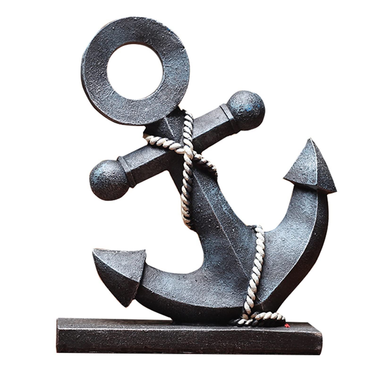 Meiiron Desk Decorative Ornaments, Retro Rudder Decor Ornaments Display Table Props for Living Room/Bar/American Furnishings Mediterranean-Style (Color : A)