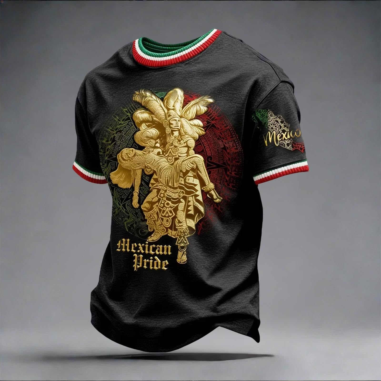 Football Fans 2026 Mexico Shirts Mens Football Tee Tops Merchandise Funny Tshirts Summer Round Neck Shirt Casual Short Sleeve Fans Top Breathable Sport Athletic Hiking Workout T-Shirts - Image 2