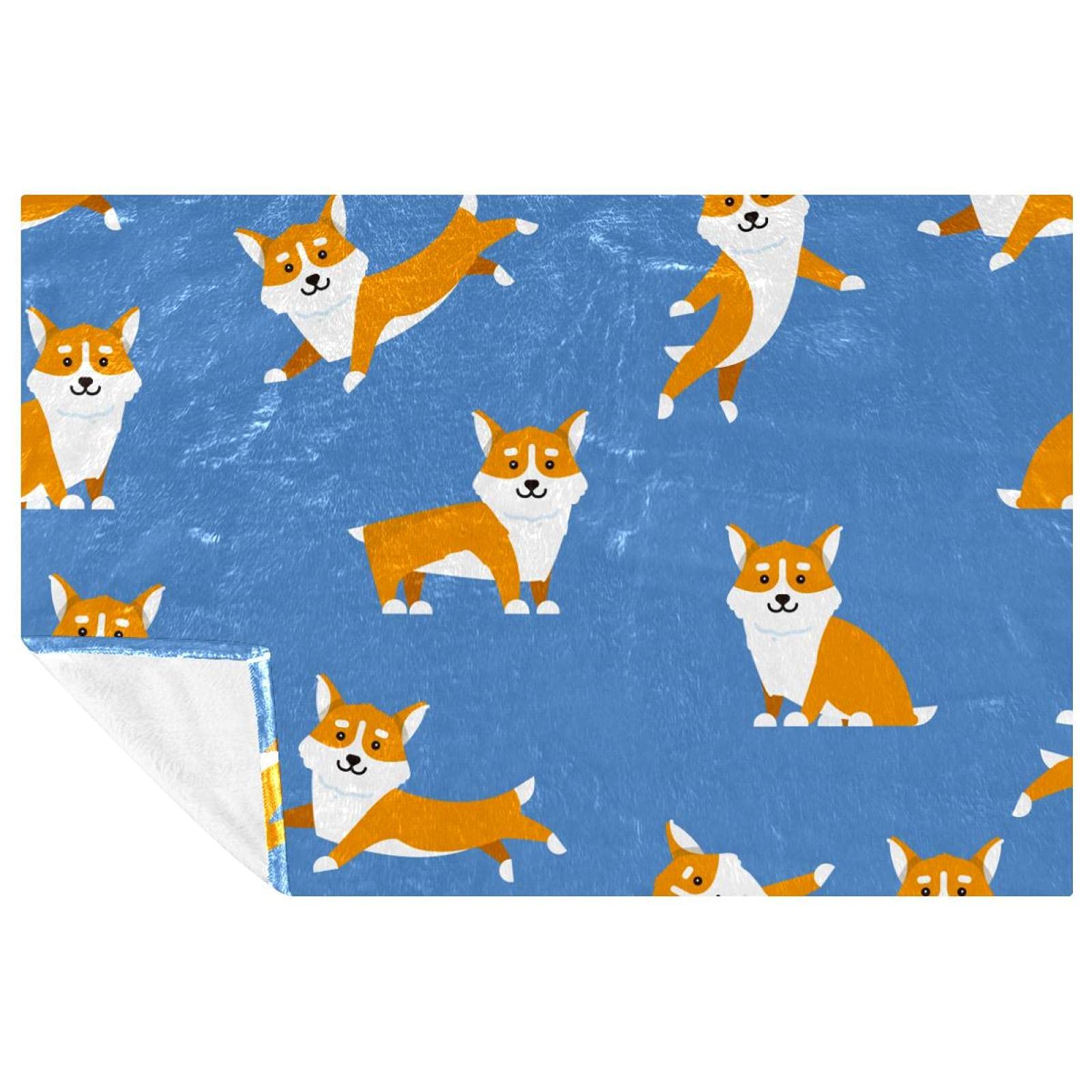 Couverture Corgi bleu cadeau idéal anniversaire pour passionné de chiens