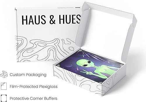 Miniatura 4 de HAUS AND HUES Trippy - Póster de alienígena y decoración de extraterrestres, póster de extraterrestres trippy, decoración de pared de alienígenas y