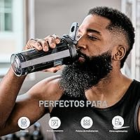 Vista 6 de BlenderBottle - Botella agitadora Pro Series ideal para batidos de proteínas y preentrenamiento, 28 onzas, color negro