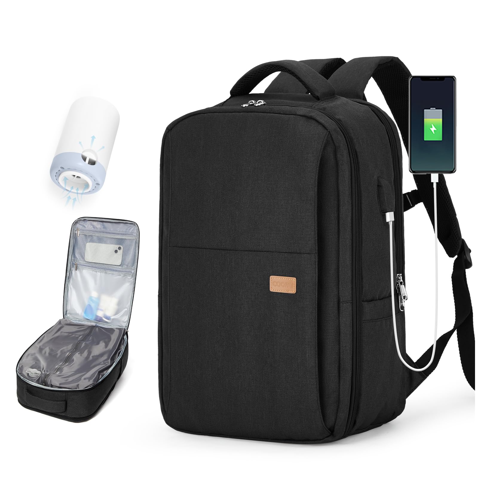 BJLFS Borse da Cabina per Ryanair 40x30x20 Zaino Wizzair Sottovuoto da viaggio 40x20x25 Bagaglio a Mano con compressione sottovuoto,Zaino Easyjet 45x36x20,Zaini Casual per laptop da 14 pollici