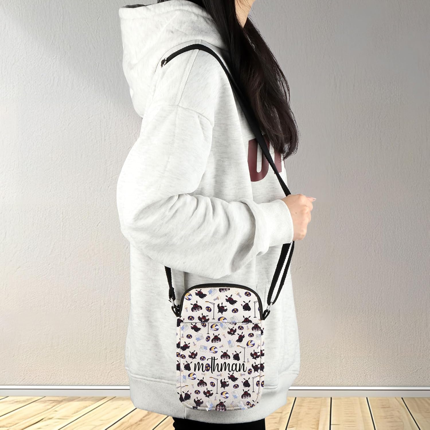 G2TUP Cryptid Creature Crossbody Bag Folklore Monster Themed Gifts Red-eyed Cryptid Lover Gift Creepy cryptid Shoulder Bag - Image 3