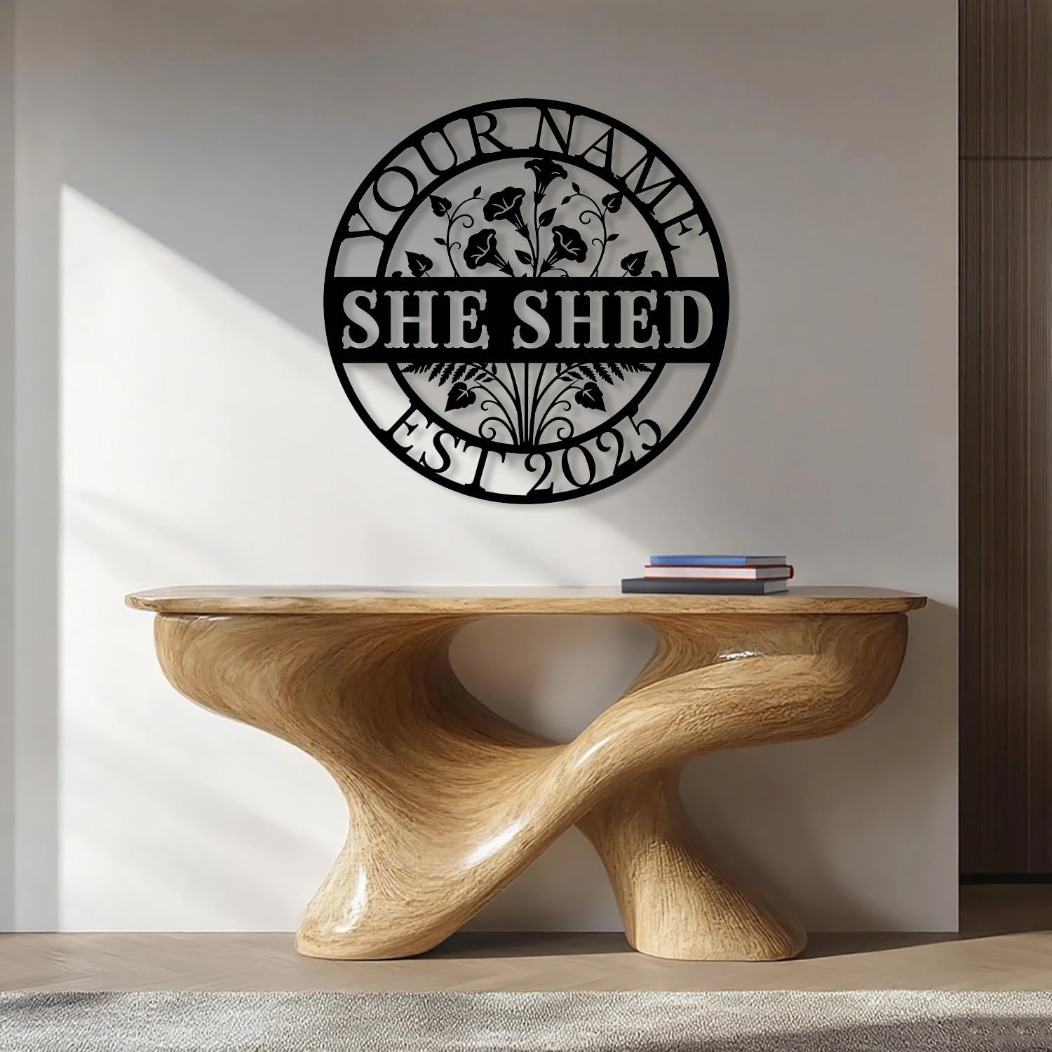 Personalized Garden She Shed Metal Sign, Custom Shed Metal Wall Decor,She Shed Plaque, SHE SHED Name Decor (Style-I)