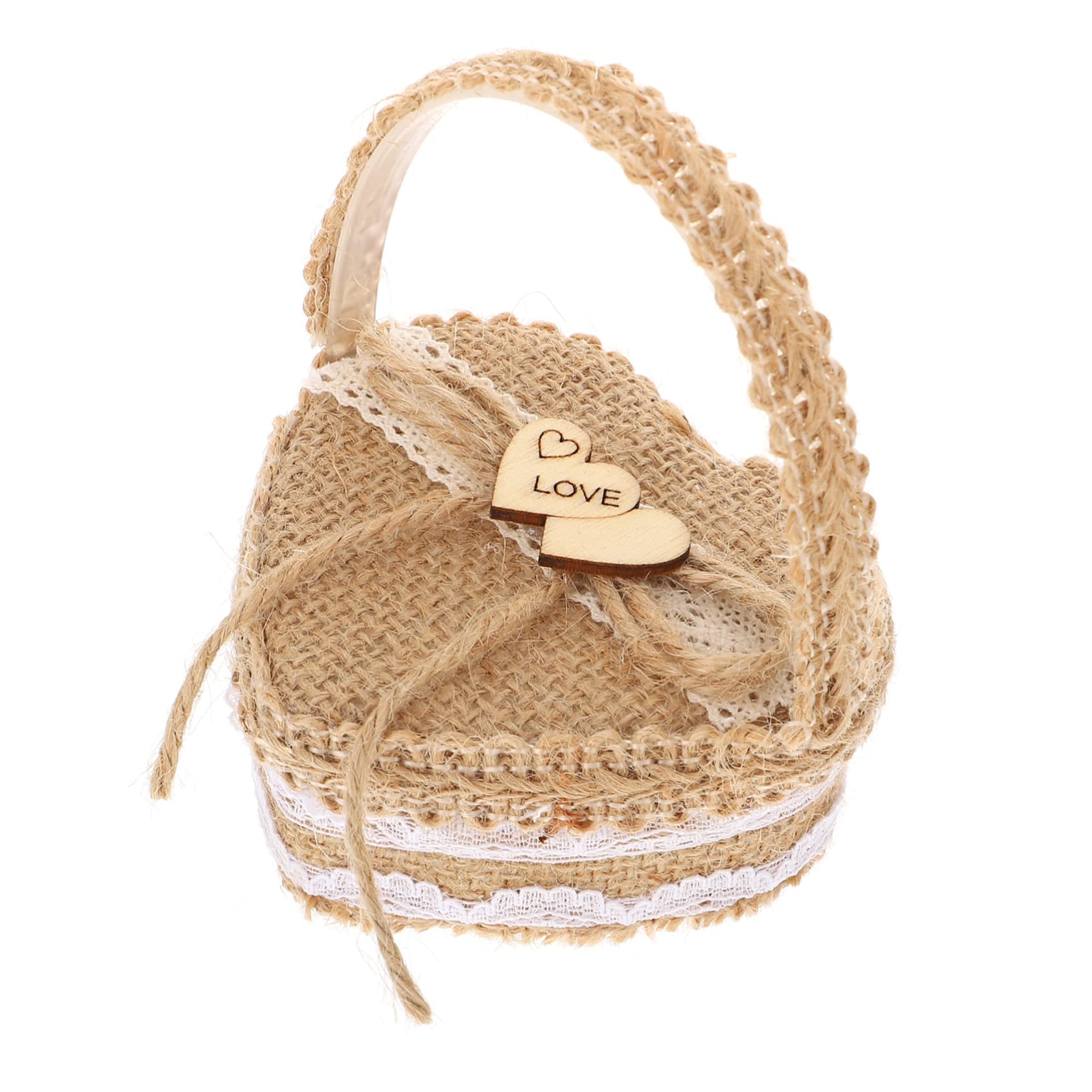 Cabilock Cabilock 1Pc Caja De Anillo Anillo De Corazón Anillo En Forma De Corazón Collar Anillo Titular Anillo Para Mujer Florista Cestas Para Bodas Soporte De Anillo De Boda Joyería Para Tejer