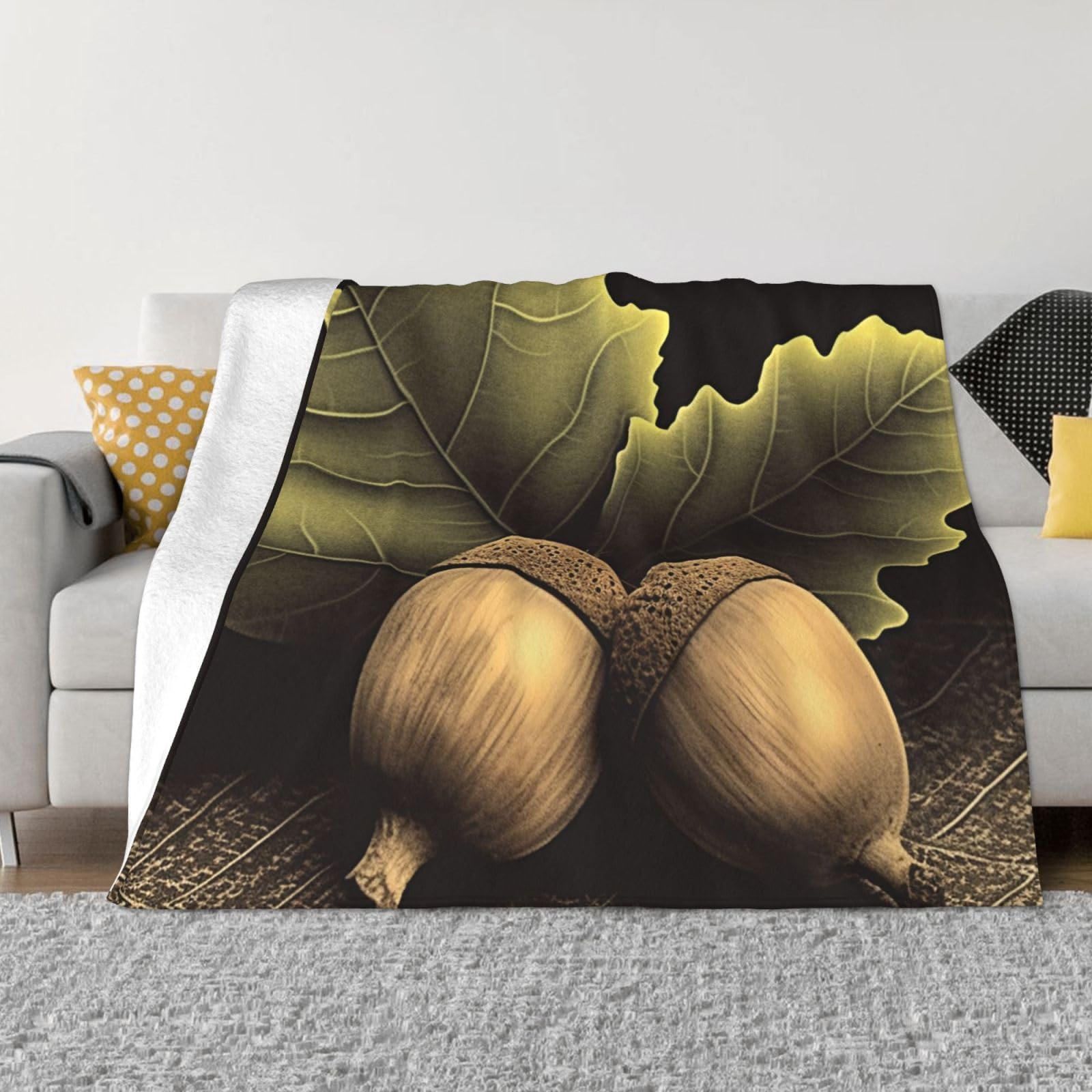 Couverture en micro polaire 152x127 cm flanelle légère pour lit et canapé