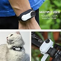 Vista 5 de JINSERTA Pulsera de silicona para Insta360 GO 3, funda protectora de silicona para Insta360 GO 3 accesorio de cámara de acción (negro)
