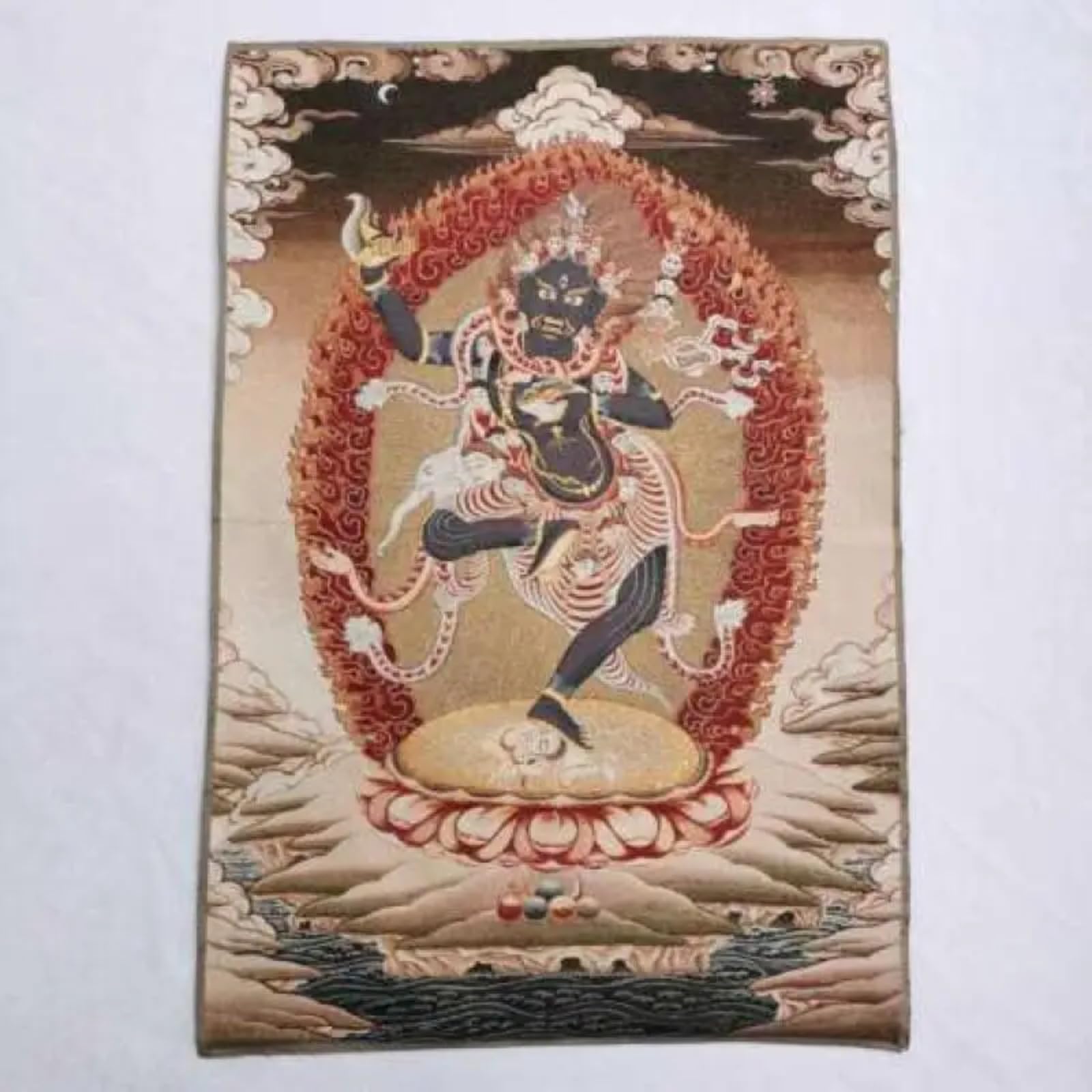 FENNYYAR Tibet Tibet Tibet Seide, Rulai Tara Troma Nagmo, 90 cm, Göttin Tangka Thangka Wandbild