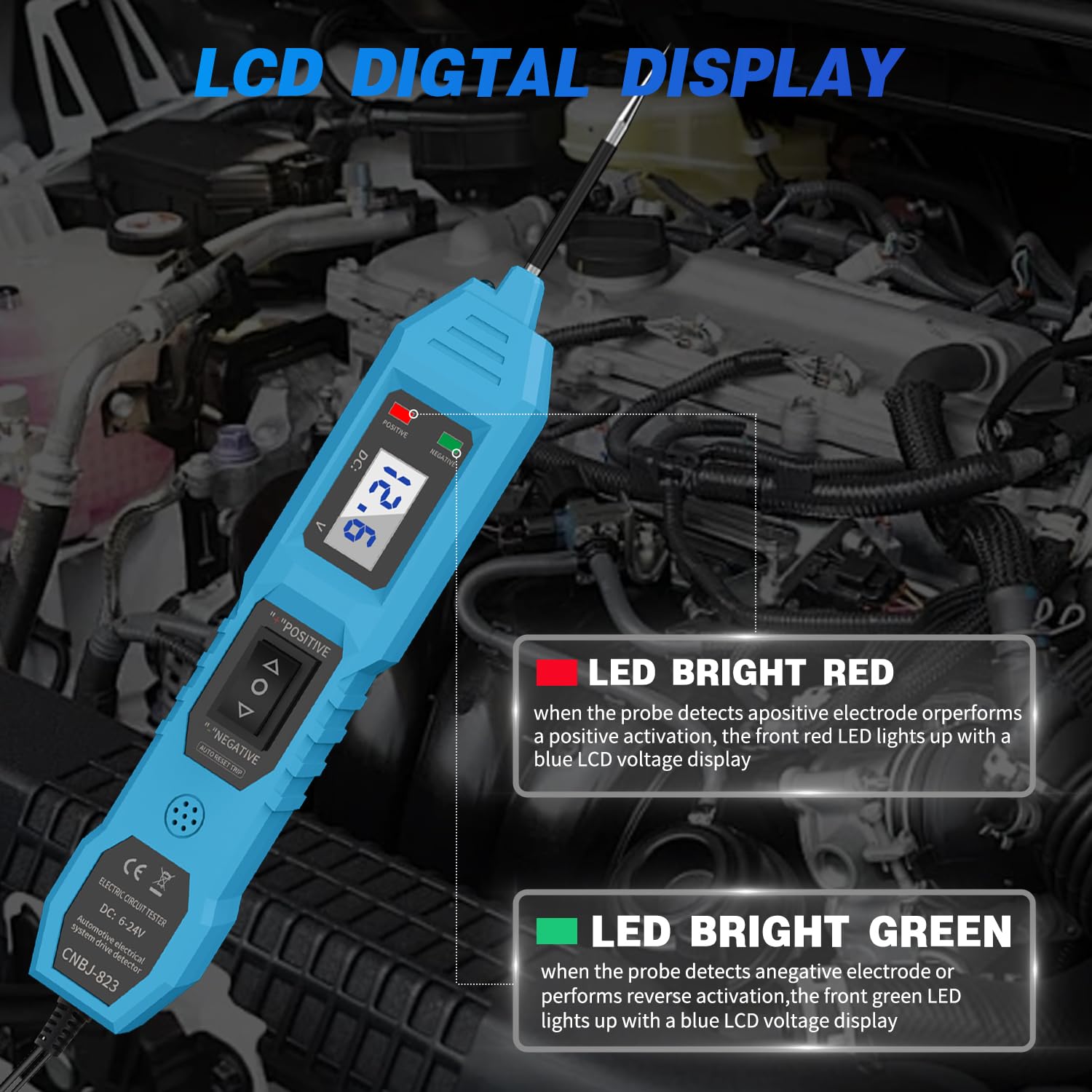 Multifunctional Car Circuit Tester & Car Fuse Tester, Portable Car Electrical System Diagnostic Tool, Professional Car Tools for Electrical Short Finder, Trailer Light/Break Finder