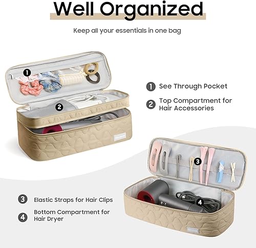 Miniatura 9 de Estuche de transporte de viaje de doble capa, Shark Flexstyle Estuche de transporte para secador de pelo Revlon de un solo paso, herramientas