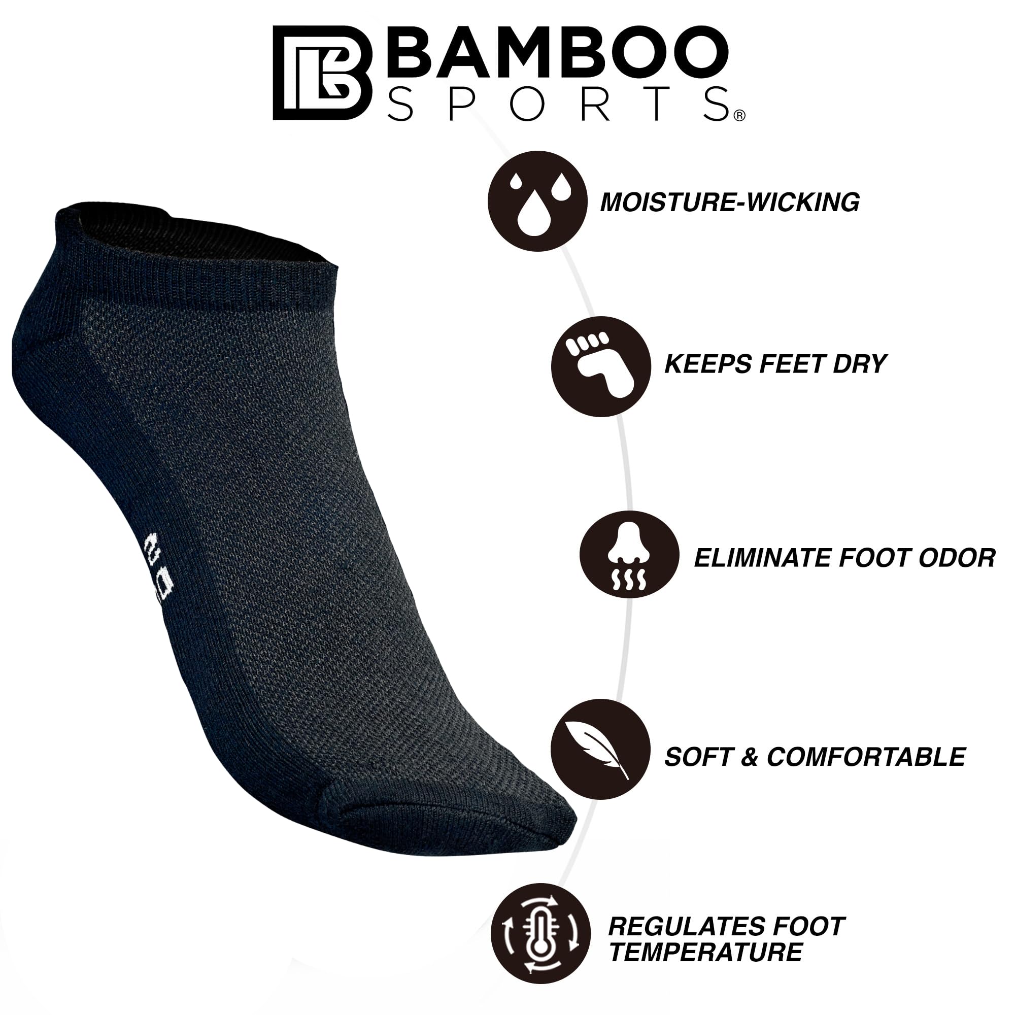 Super Soft and Comfortable No Show Bamboo Workout Socks for Men & Women & Kids
