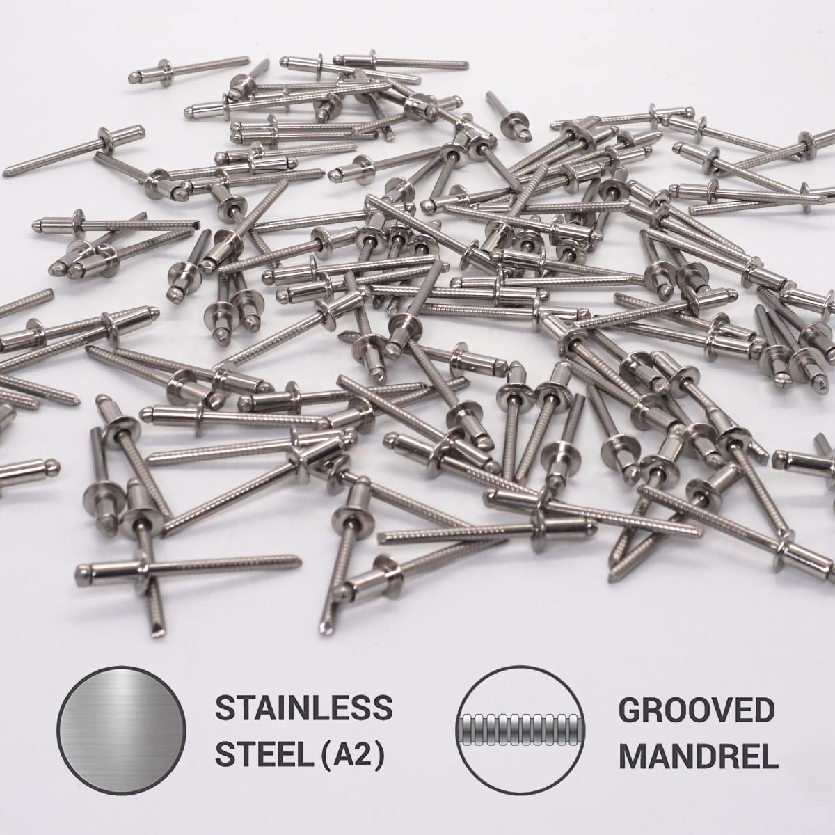 Rivetti Pop In Acciaio Inox 1/8" X 5/16" CUPOLA TESTA CIECO 4-5 - Foto 7