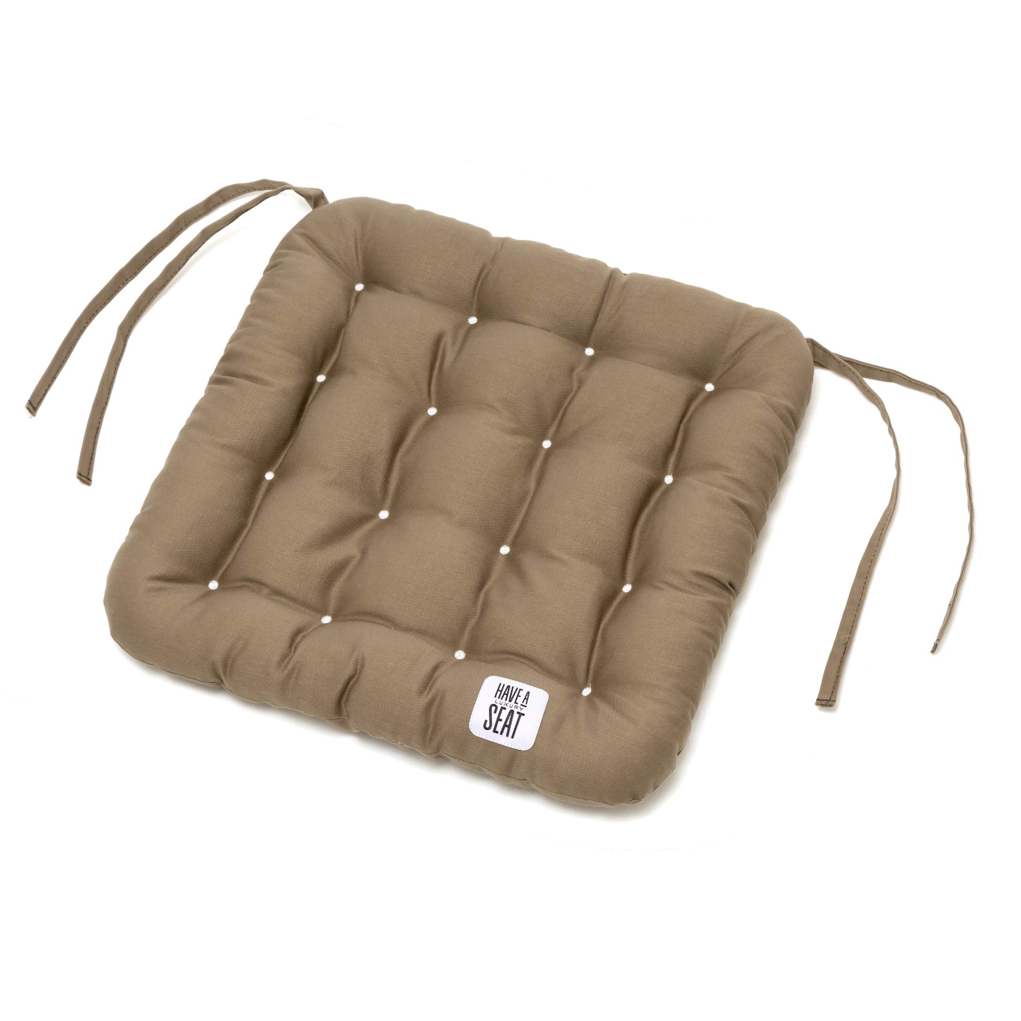 HAVE A SEAT Luxury – poduszka do siedzenia 40 x 40 cm – wygodna poduszka na krzesło, ortopedyczna, nadaje się do prania w temperaturze do 95 °C, nadaje się do suszenia w suszarce, trwałe kolory – Made in Germany – (zestaw 2