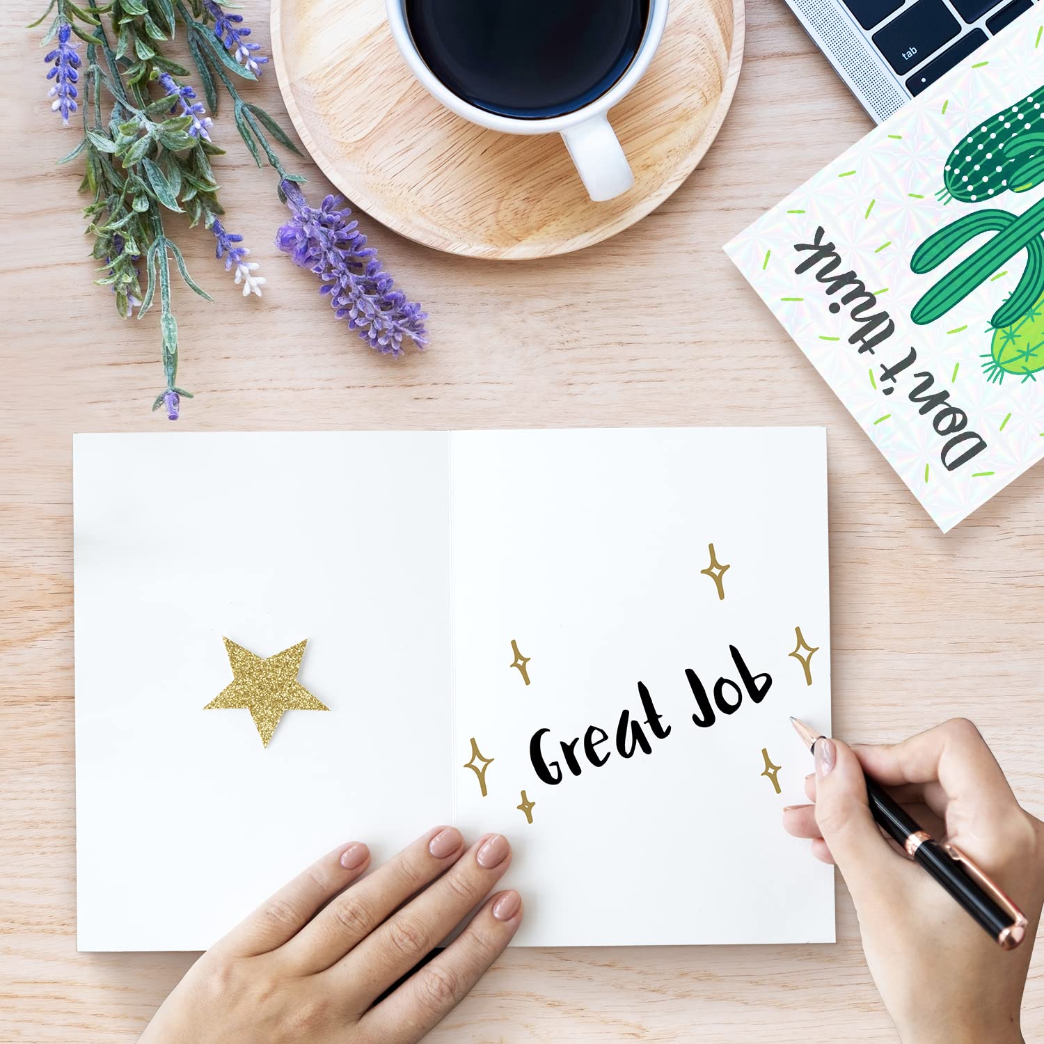 Buy DEEPLAY Inspirational Card Box Set with Envelope 24 Pack, Blank Motivational Greeting Cards