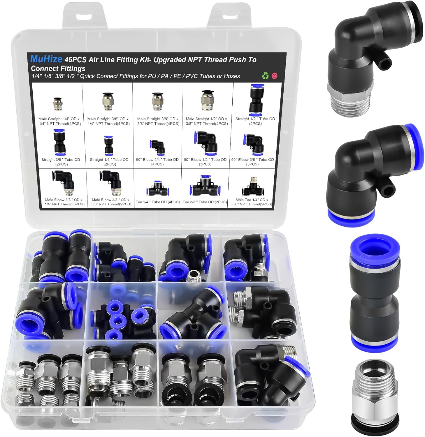 Air Compressor Accessories 14-Piece 1/4