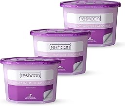 CILICAnT Freshcant Compact Moisture Absorber Granule Refresh Every Place, Dehumidifier For Wardrobe/Closets, Storage Compartment, Kitchen, Cupboard, Almirah, Shoerack, Bathroom, (Lavender Pack Of 3)