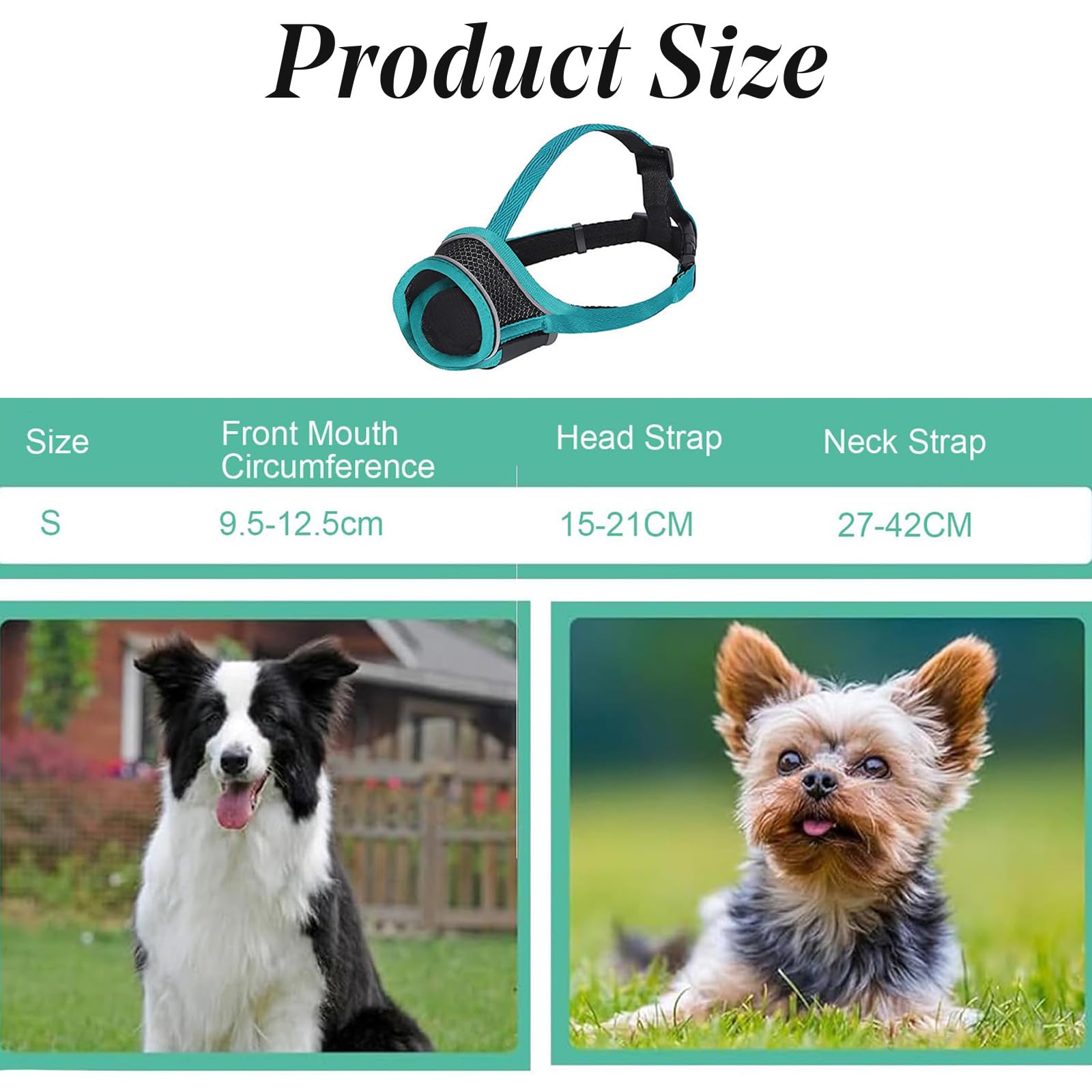Adjustable Soft Mesh Dog Muzzle for Small Dogs & Puppies, Anti-Bite, Anti-Bark - Image 2