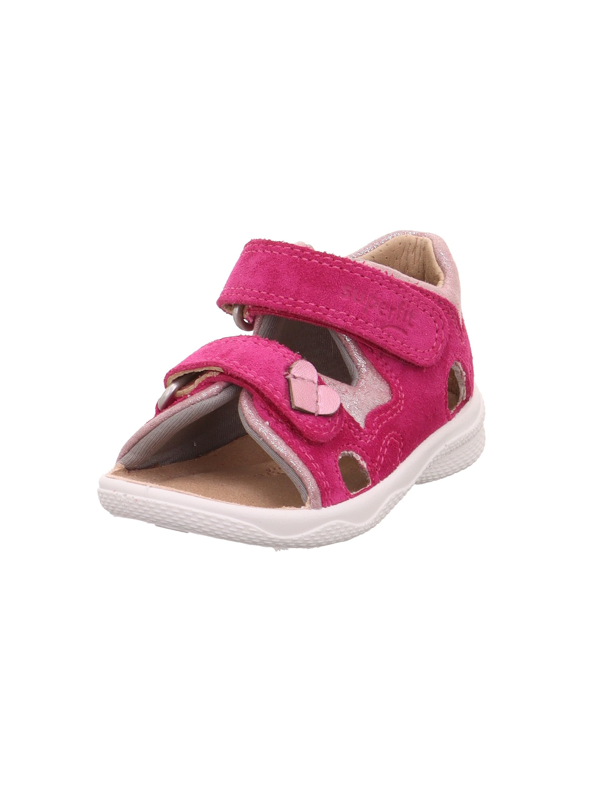 Superfit Girls' Polly Sandals, Pink 5510, 2 UK Child Wide