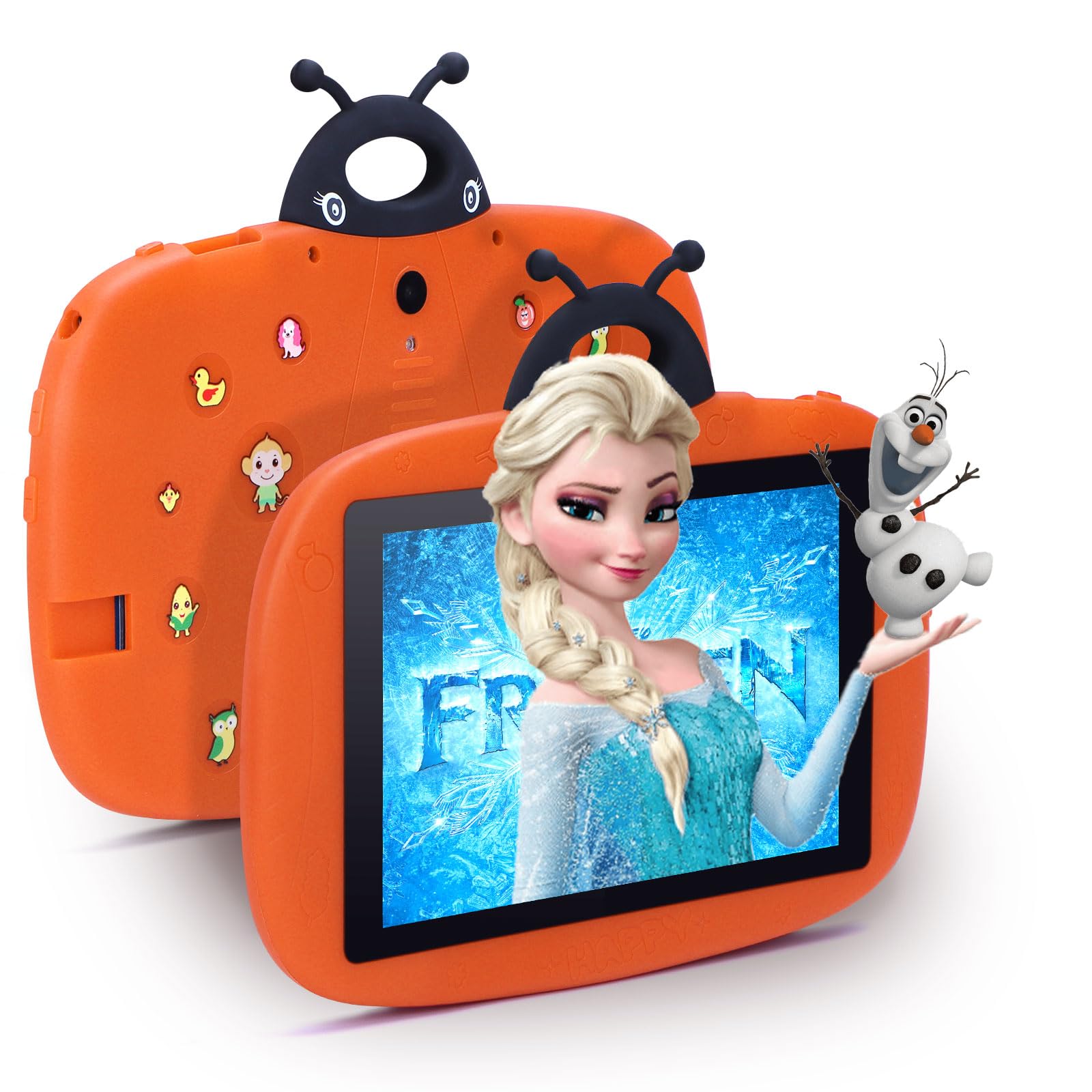 C idea 7 inch Kids Tablet,CM75 Android Tablets With Case for Kids,Children’s Tablets With IWAWA/64GB/4GB RAM/4 Hours battery/Smart Tablet PC for Children’s Day Gift (Orange)