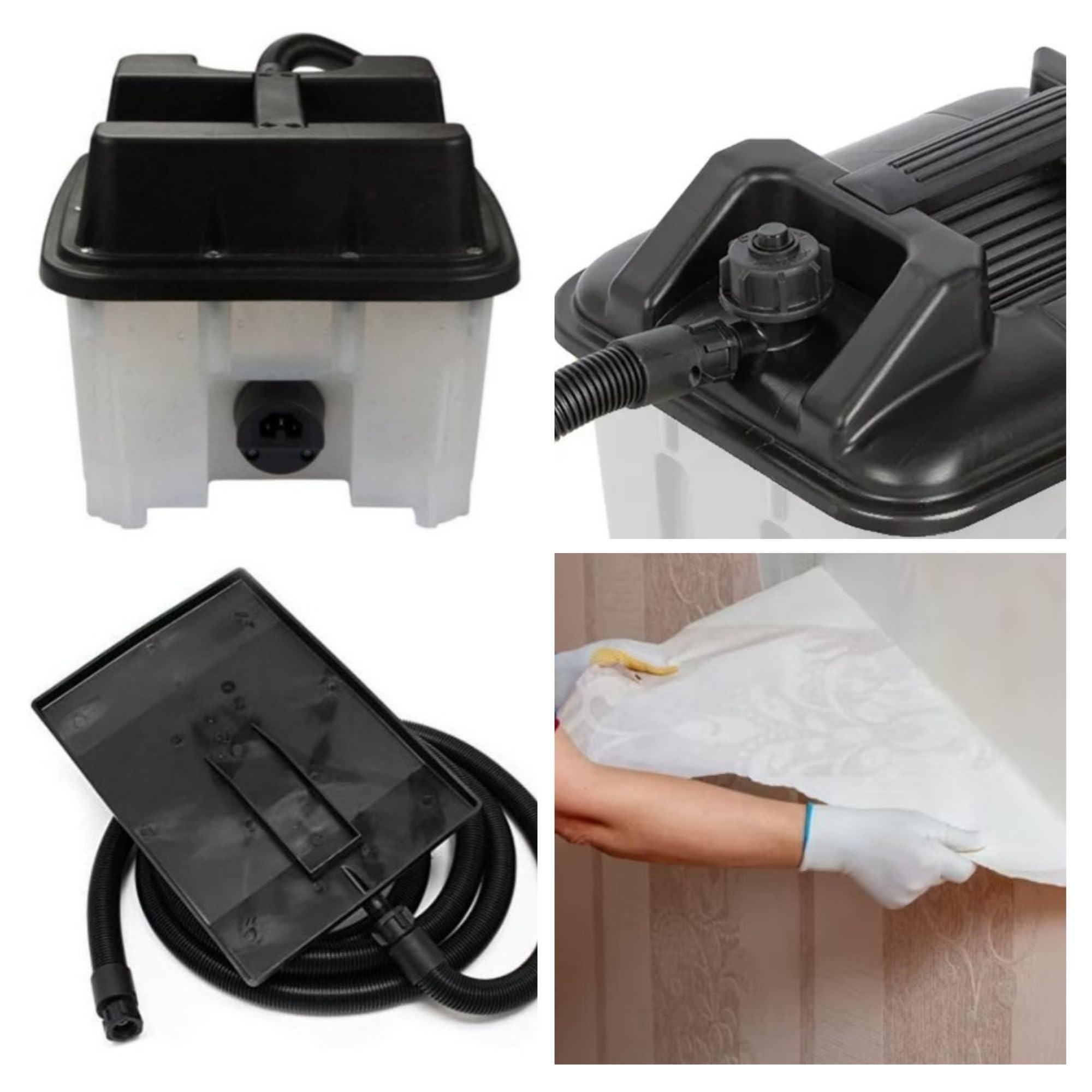 Toolland Décapeur vapeur, décolleuse papier peint, 2200W, réservoir 4,5L, autonomie 70 min, plaque vapeur 28x20 cm, tuyau 3m pour retirer facilement le papier peint