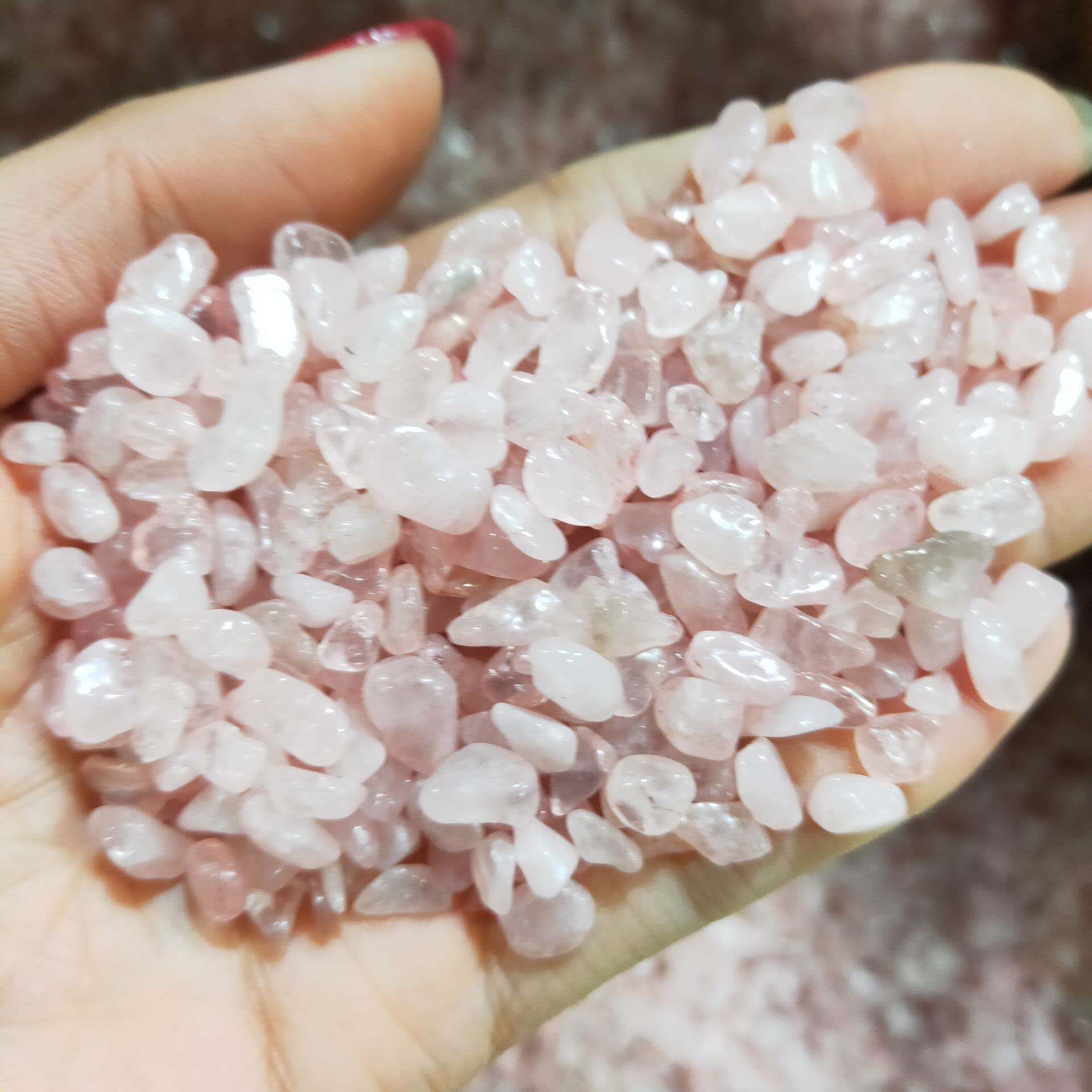 Espécimen Curado Cristal Natural Polvo Cristal Grava Acuario Maceta Decoración Cristal de Cuarzo Natural como Regalo Inicio Colecciones (Size : 200g)