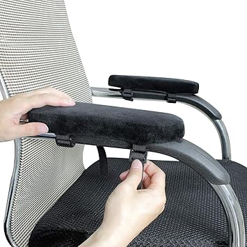 Ergonomic Memory Foam Office Chair Armrest Pads Comfy Gaming Chair Arm Rest Covers For Elbows And Forearms Pressure Relief Set Of 2 Amazon In Office Products